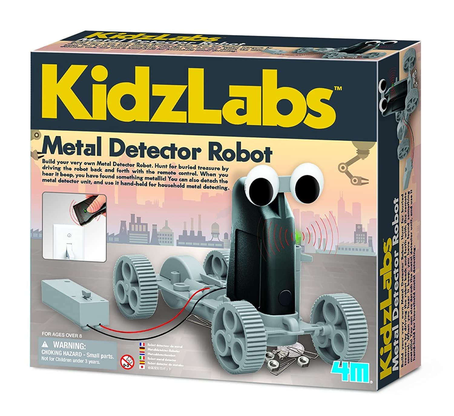 4M Fun Science Kidz Labs / Metal Detector Robot Educational Toys