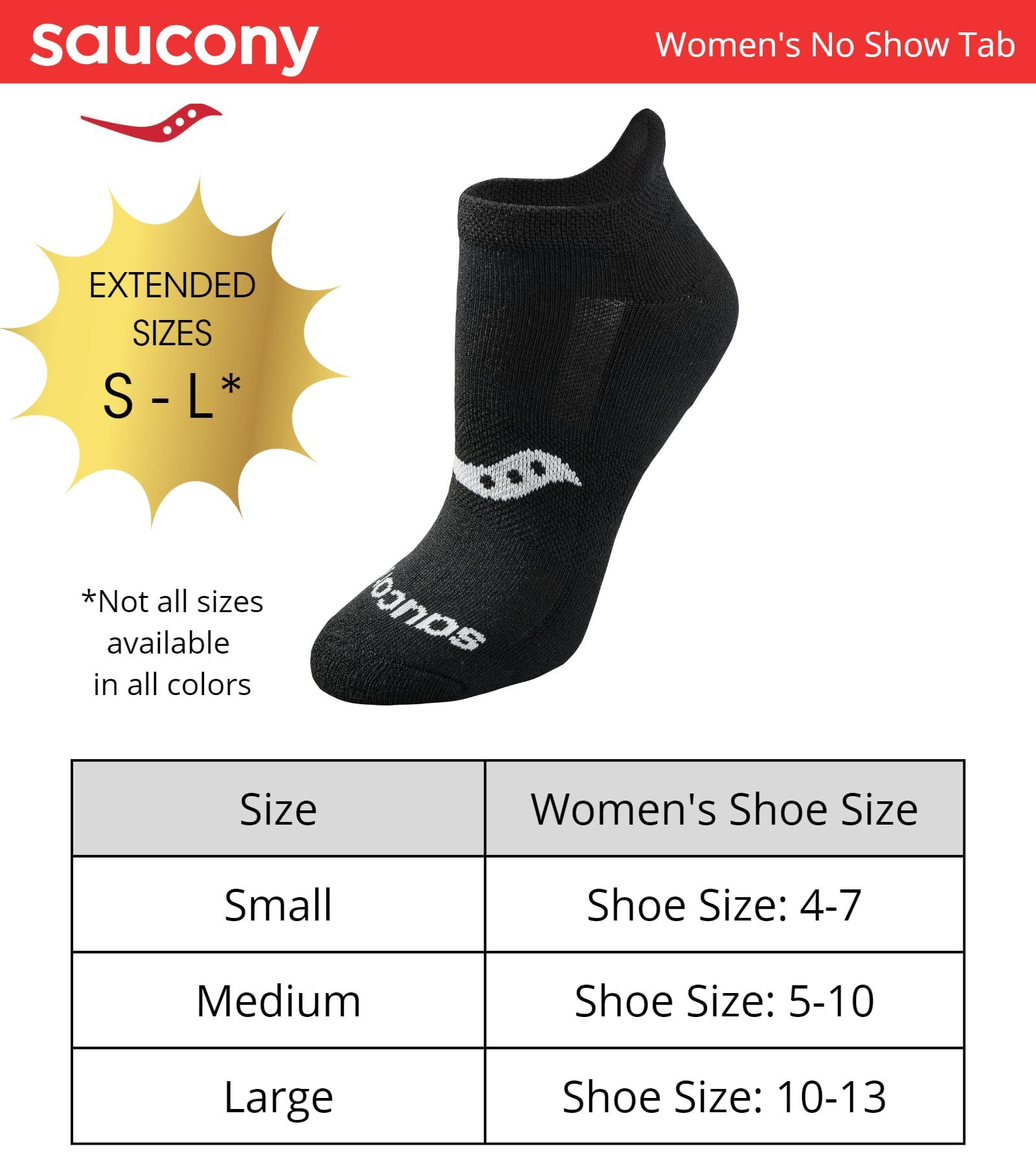 Saucony Women's Performance Heel Tab Athletic Socks