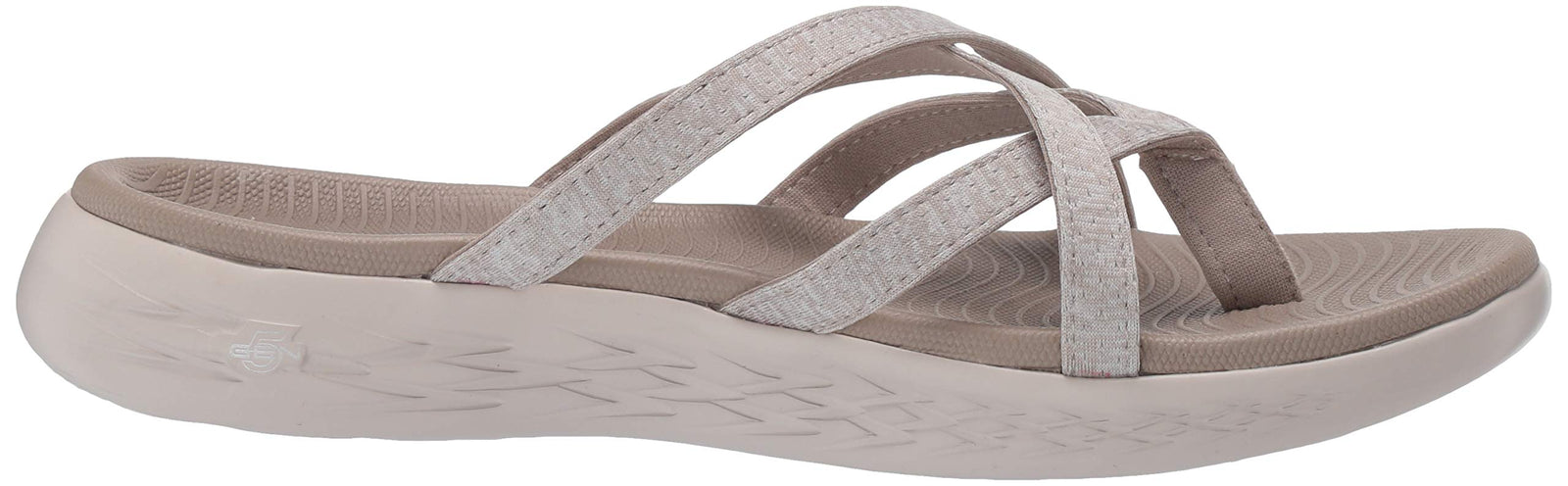 Skechers ON-THE-GO Women's Flat Sandal - Taupe Textile