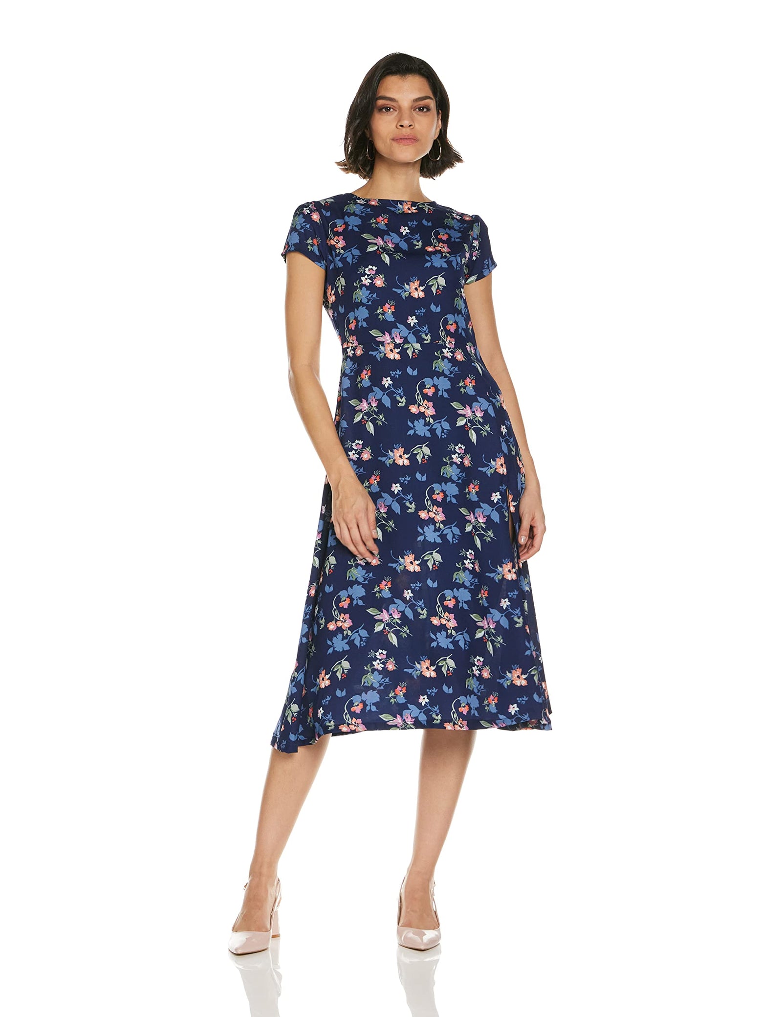 KRAVE Crepe Fit Flare Casual Dress