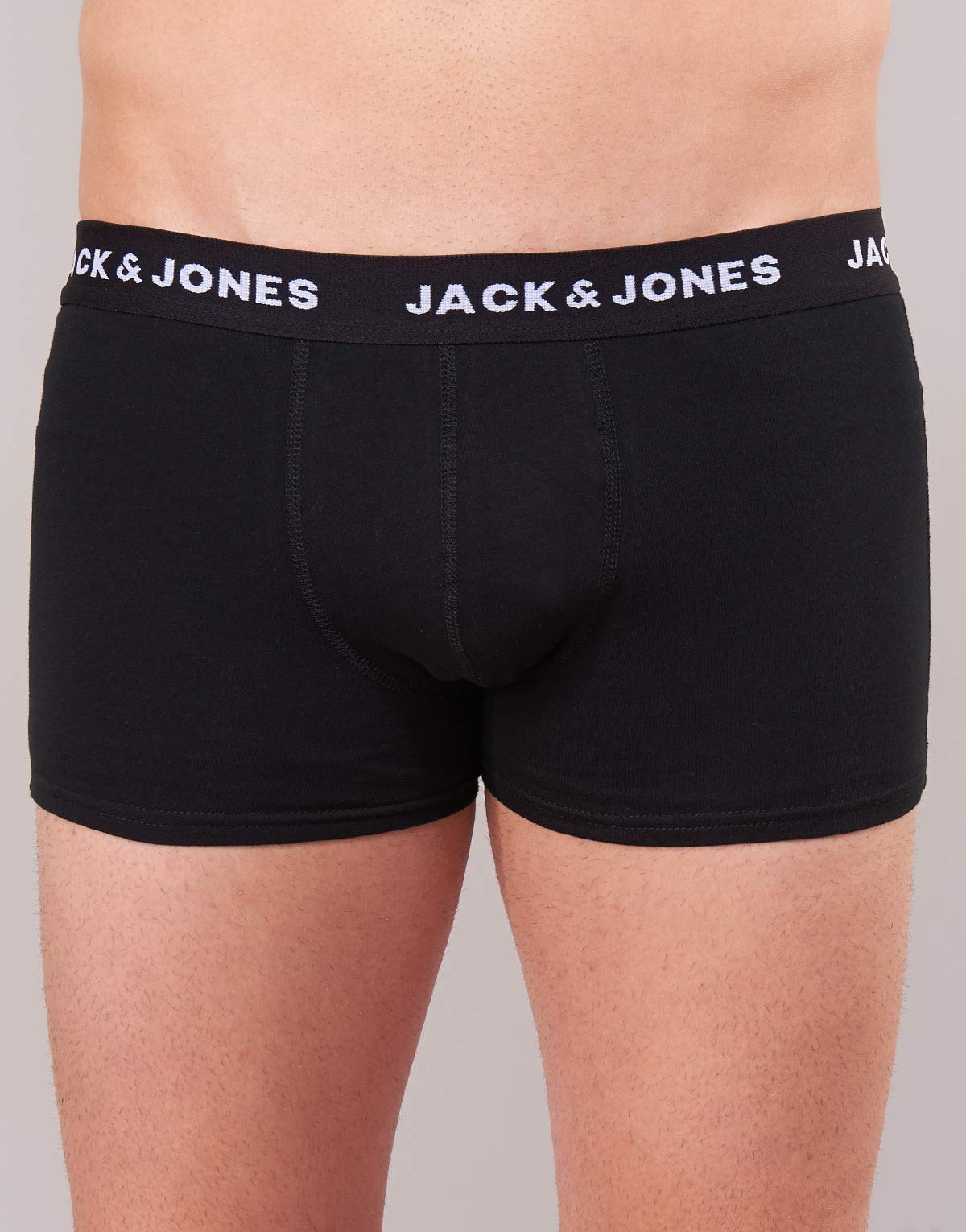 Jack & Jones NOS Men's Jachuey Trunks 5 Pack Noos Boxer Shorts, Black (Black Detail: Black & Black)