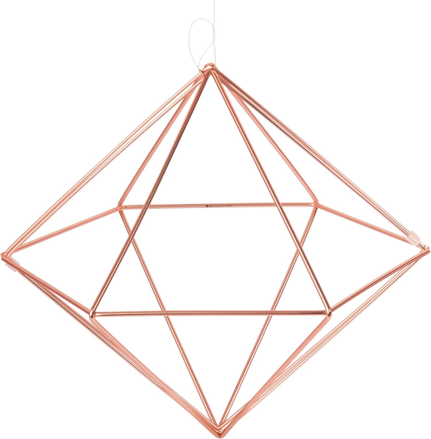 Umbra Prisma Geometric Sculptures, Decorate Your Wall with Modern Metallic Wire Shapes, Table top, Ceiling Décor, Set of 6, Copper for Kitchen