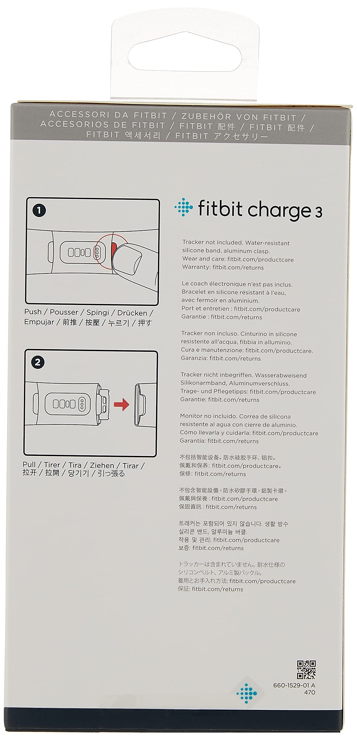 Fitbit Charge 4 Sport Accessory Band – Frost White, Small