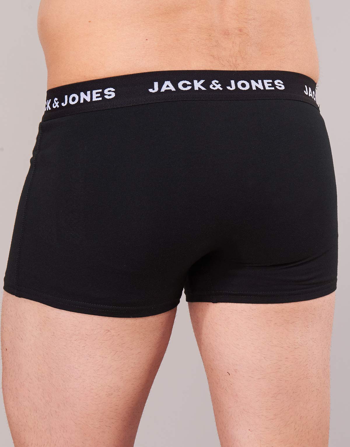 Jack & Jones NOS Men's Jachuey Trunks 5 Pack Noos Boxer Shorts, Black (Black Detail: Black & Black)