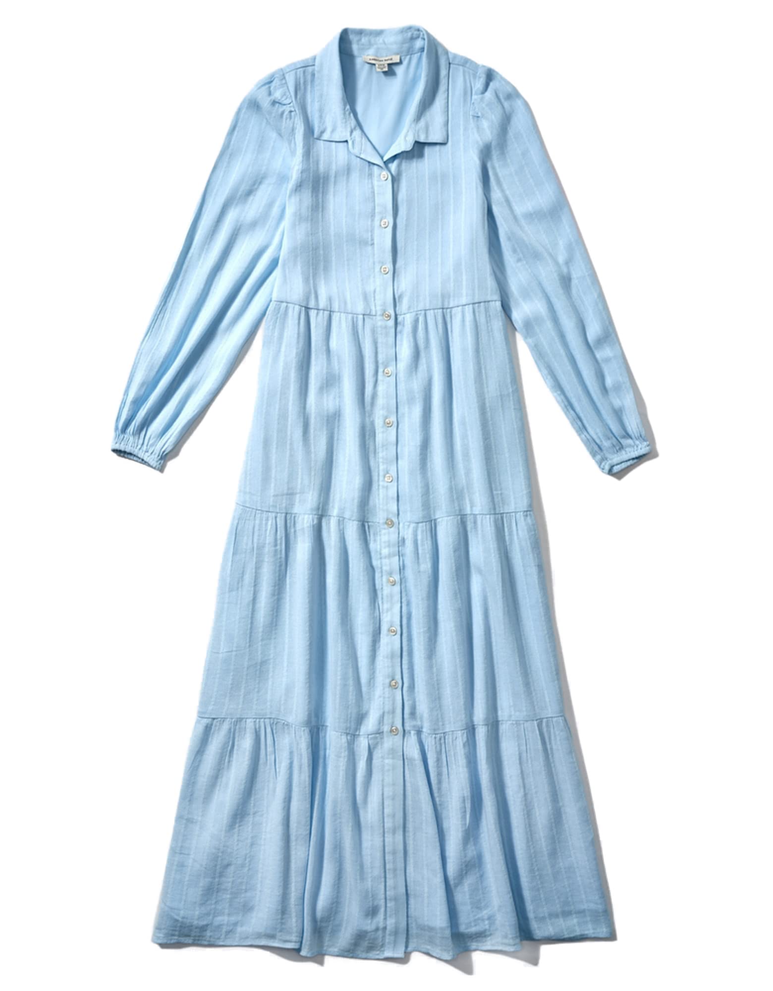 American Eagle Women Long-Sleeve Midi Shirt Dress