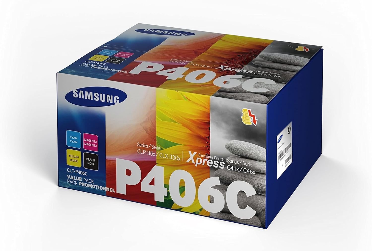 HP SU375A Multi Pack Samsung CLT-P406C (SU375A) Multipack Original Toner 1xSchwarz Black, Cyan, Magenta and Yellow