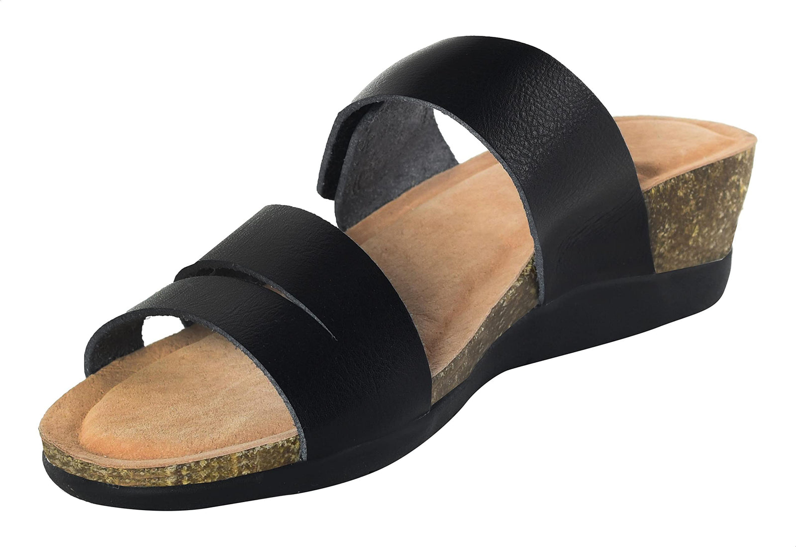 Pixi Faux Leather Velcro Closure Wedge Sandals For Women