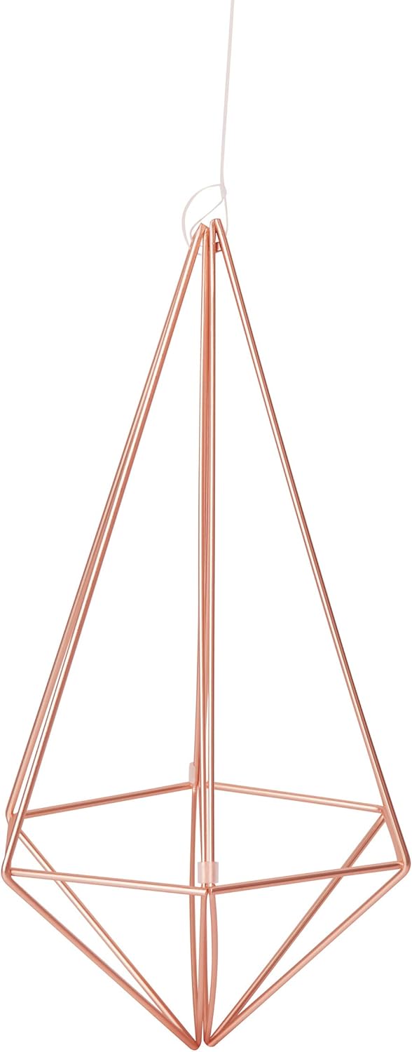 Umbra Prisma Geometric Sculptures, Decorate Your Wall with Modern Metallic Wire Shapes, Table top, Ceiling Décor, Set of 6, Copper for Kitchen