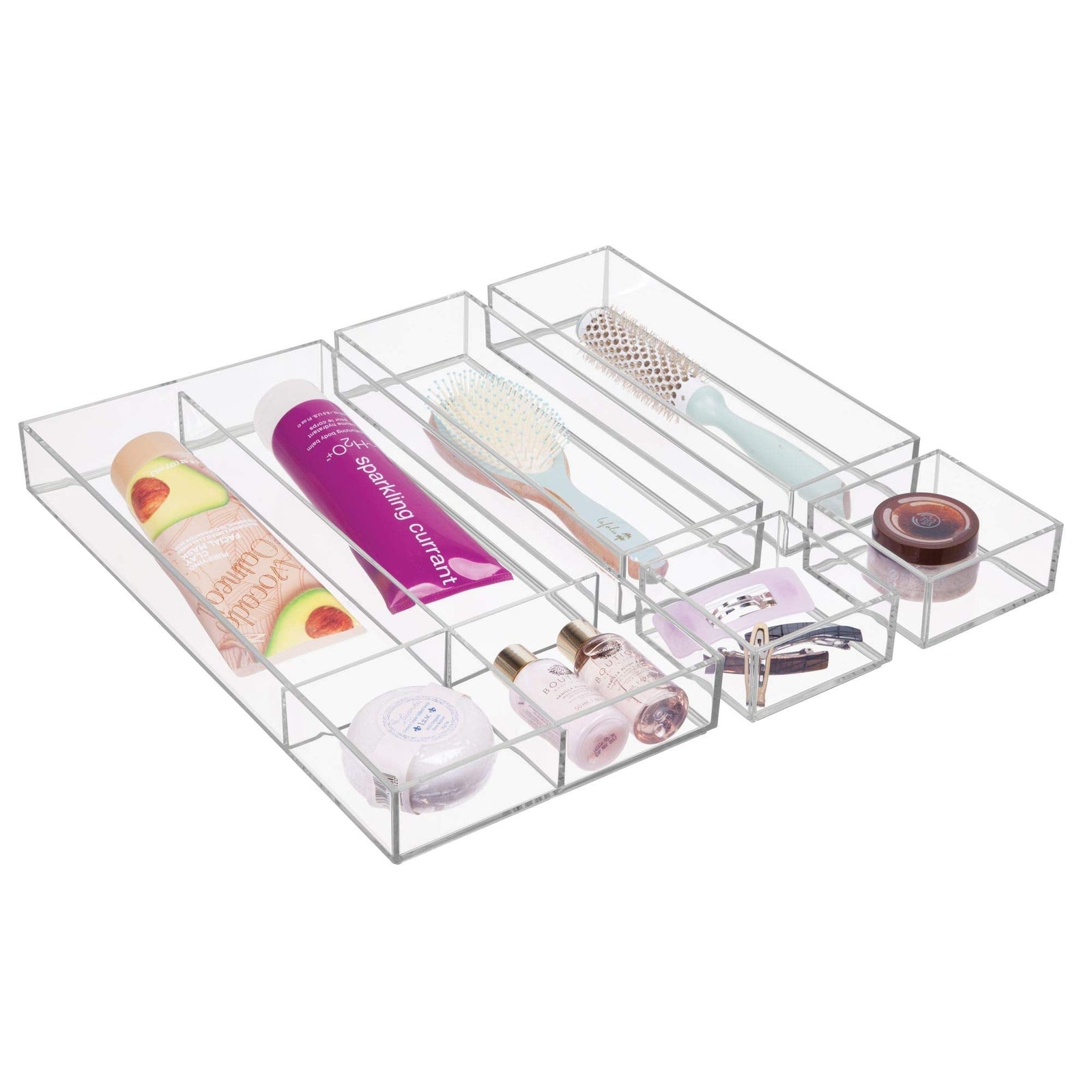 Idesign Clarity Plastic Drawer Organizer, Storage Container For Silverware, Utensils, Kitchen Gadgets In Pantry, Cabinets, Countertops, 4