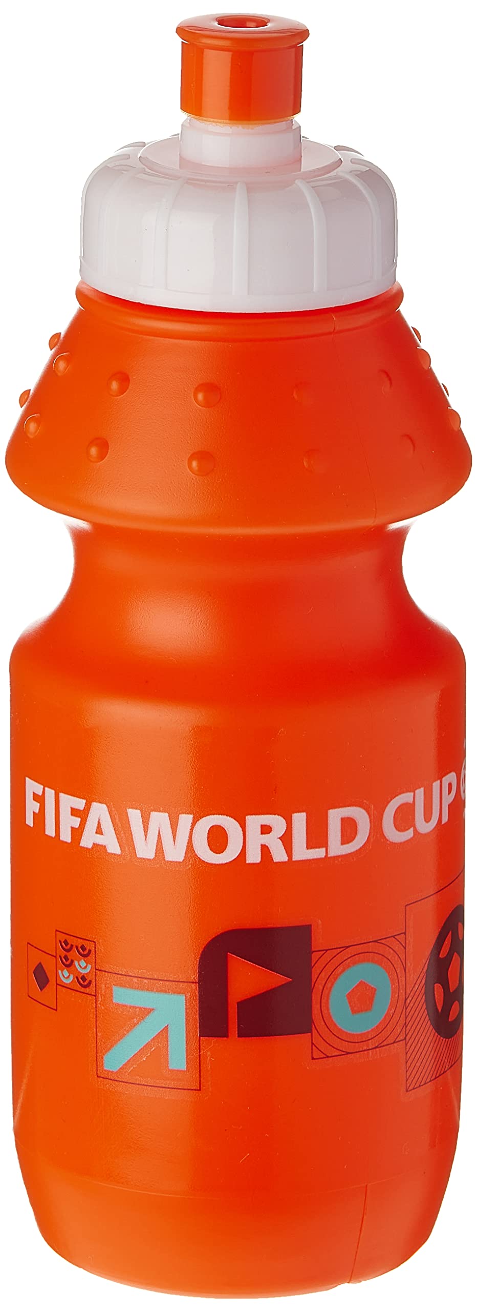 FIFA World Cup Qatar 2022 Graphic Printed Hdpe Sports Water Bottle 350ml Orange