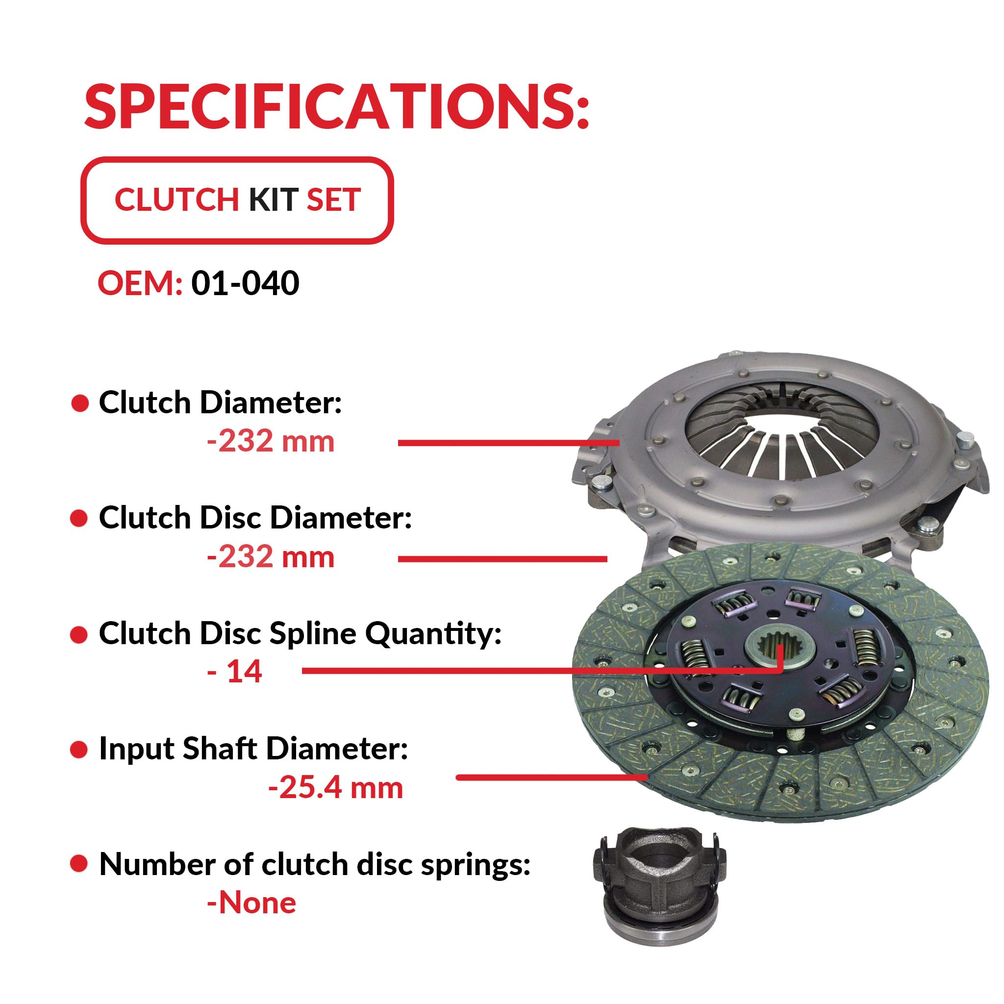 Southeastclutch Clutch Kit Compatible With Tj Wrangler Cherokee Base Se Rio Grande S Sport Utility 2-Door 1994-2002 2.5L 150Cu. In. L4 Gas Ohv Naturally Aspirated (4 Cylindersl4, 2.5L; 01-040)