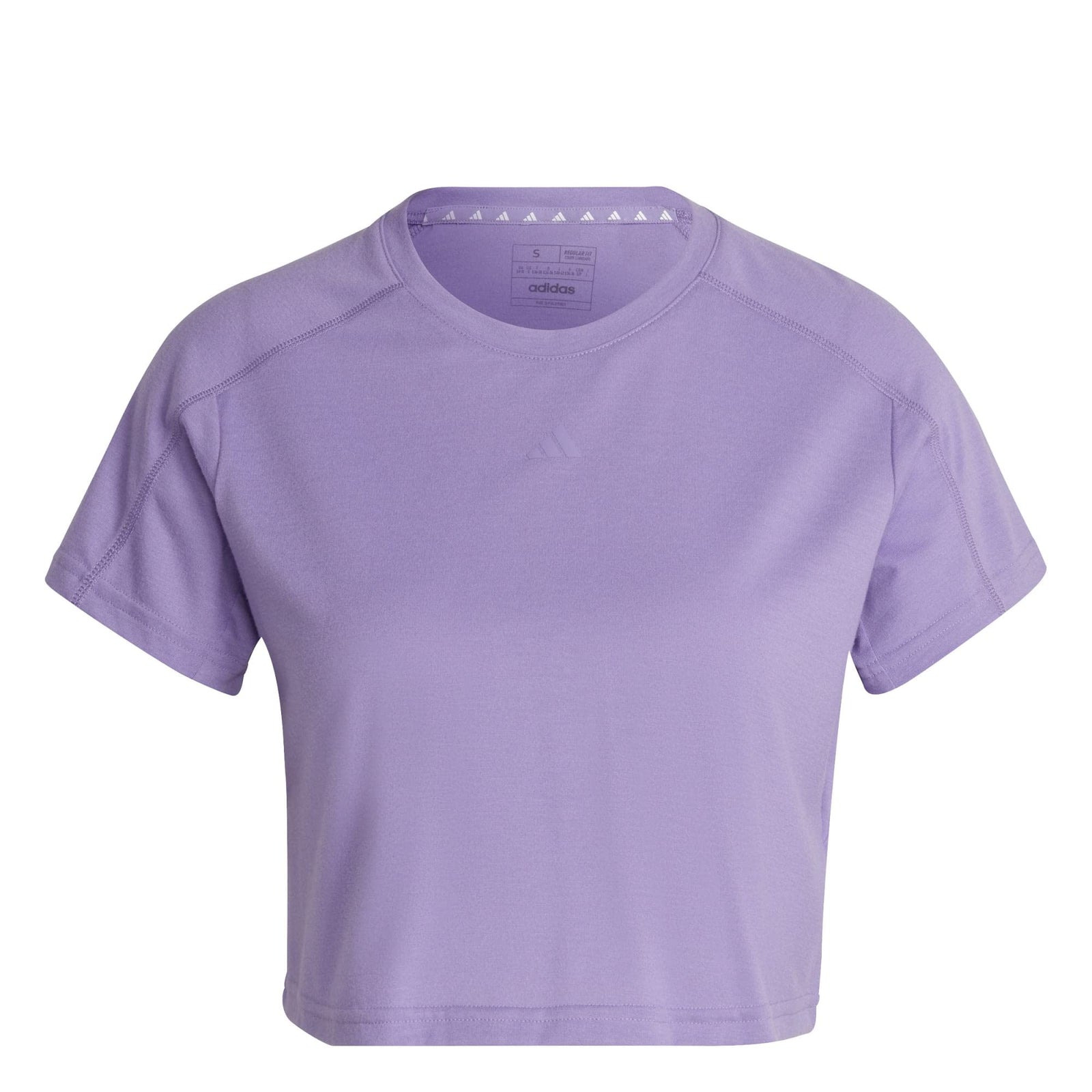 adidas Women's AEROREADY Train Essentials 3 Bar Logo Crop T-Shirt