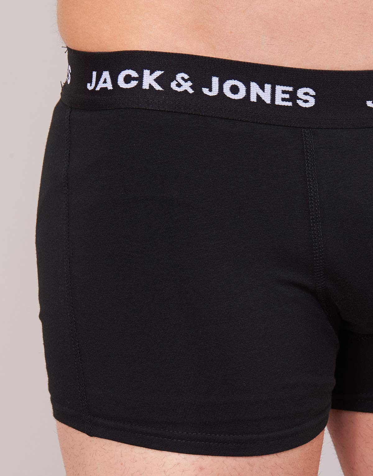 Jack & Jones NOS Men's Jachuey Trunks 5 Pack Noos Boxer Shorts, Black (Black Detail: Black & Black)