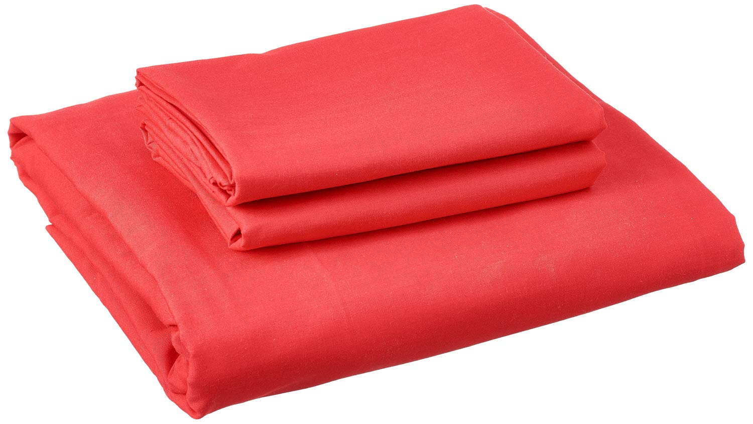 NICE HOME Fitting Bed Sheet Set, 2 Pillow Cases and 1 Bed Sheet, Size 160x200cm Red