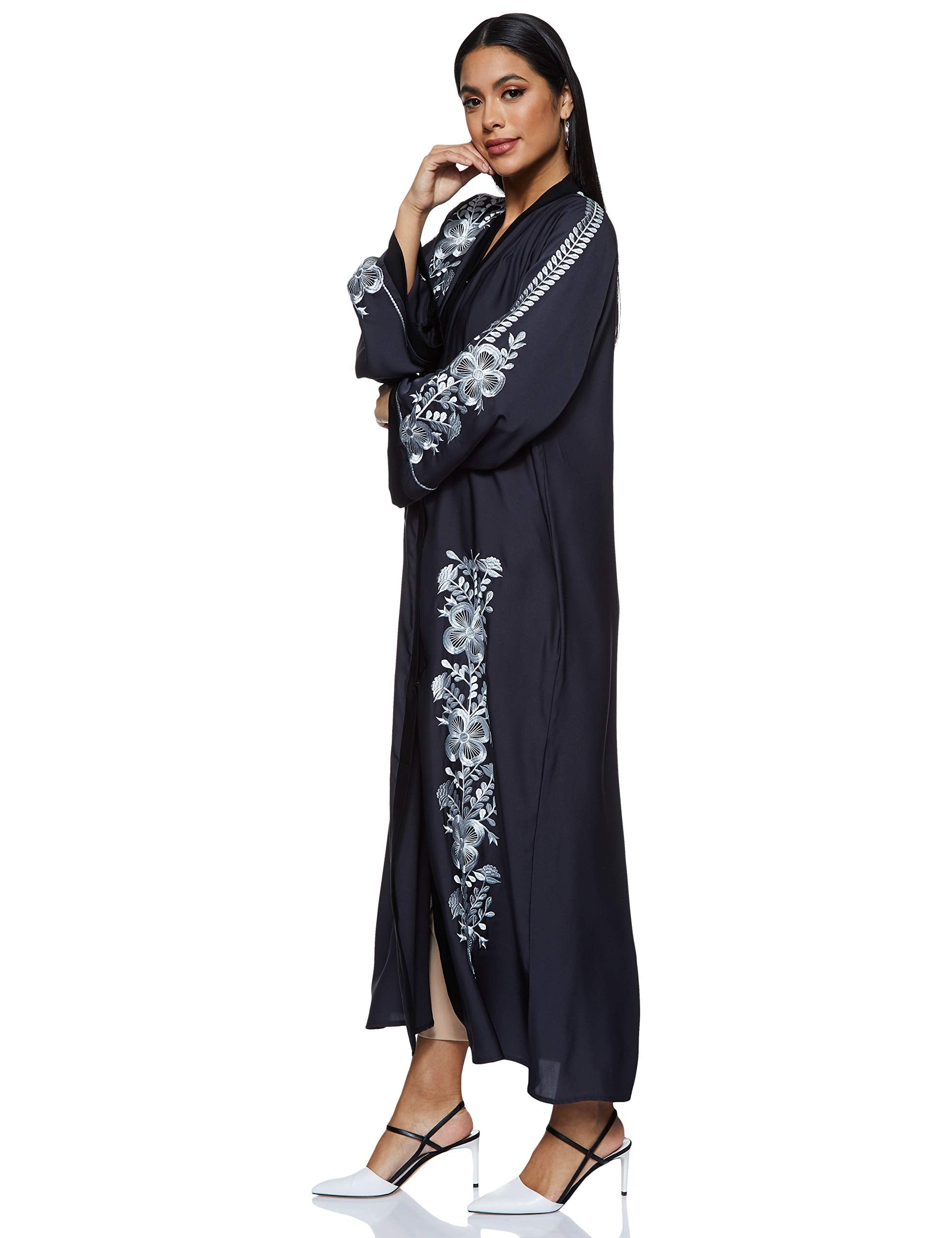 Nukhbaa Womens On Shoulder Modern Abaya COMP5045 Abaya