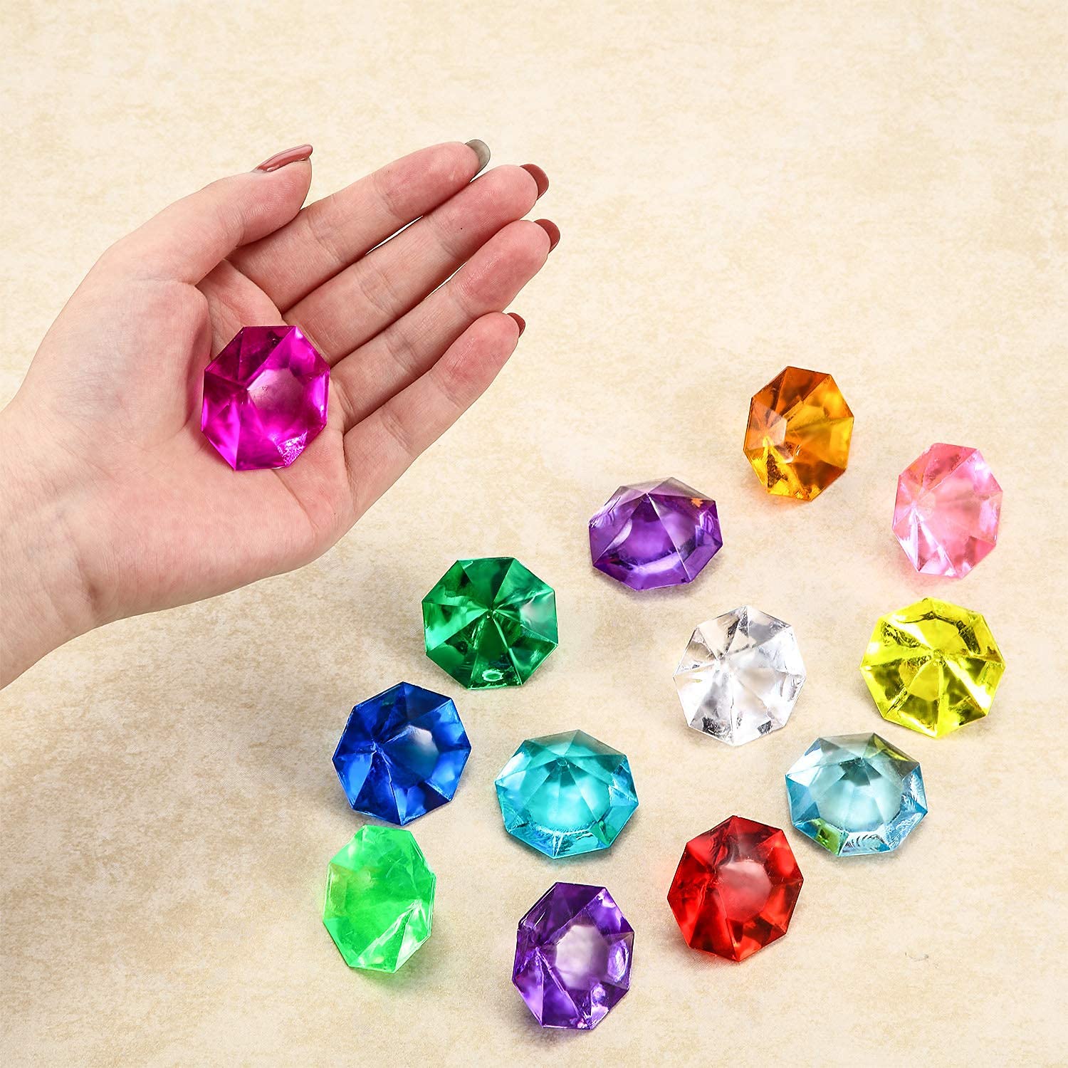 Acrylic Diamond Gems Jewels Party Favors 25 Carat - 30 Pieces