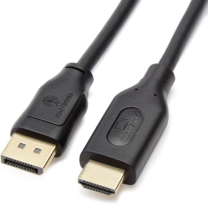 Amazon Basics Uni-Directional DisplayPort to HDMI Display Cable 4K@30Hz - 0.91 meters for Personal Computer