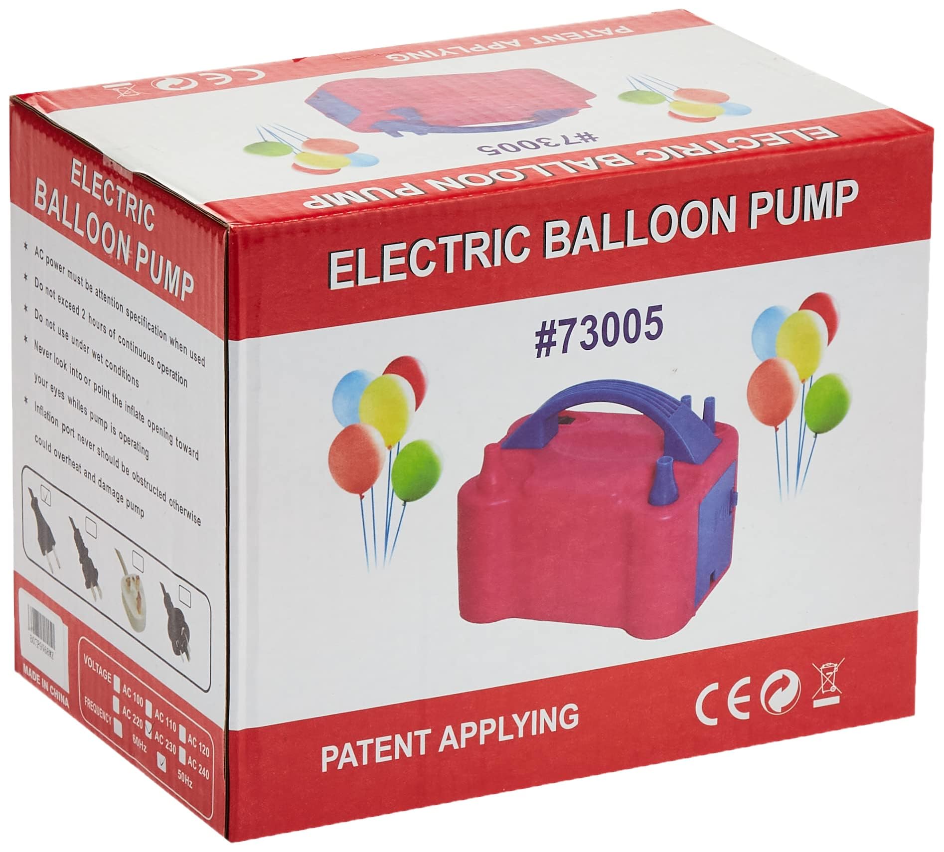 Electric air balloon pump 73005, multi color, sky touch