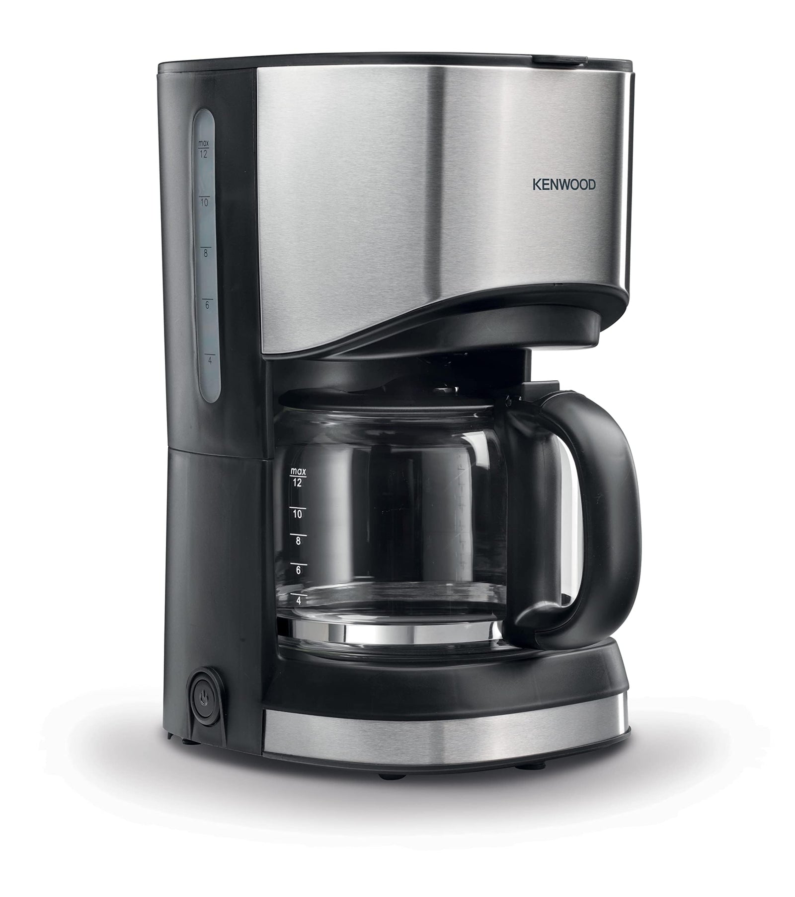 Kenwood Coffee Machine Up To 12 Cup Coffee Maker For Drip Coffee And Americano 900W 40 Min Auto Shut Off, REUSable Filter, Anti Drip Feature, Warming Plate And Easy To Clean Cmm10.000Bm Black/Silver