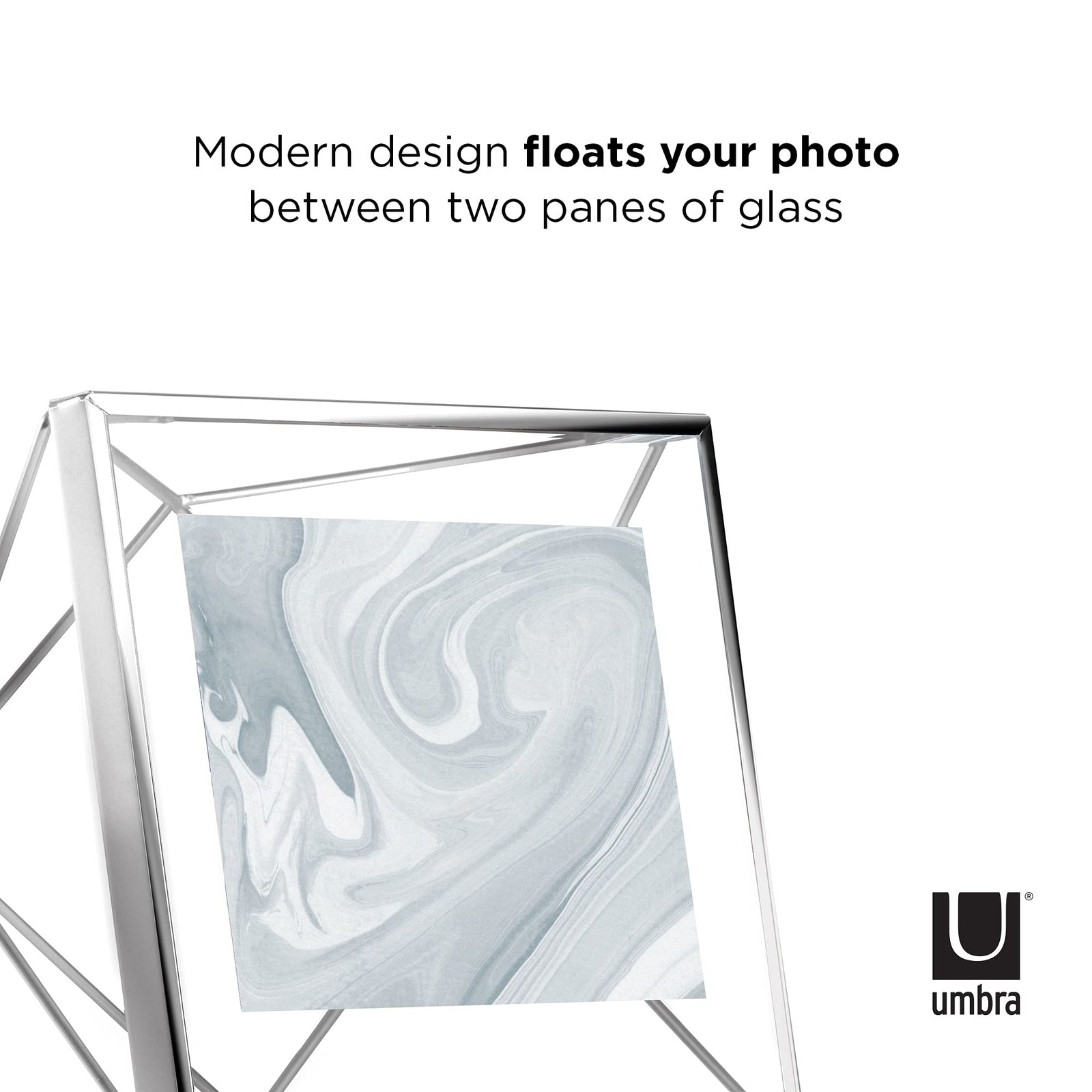 Umbra Prisma Multi Picture Frame – Photo Display for Desk or Wall, Chrome