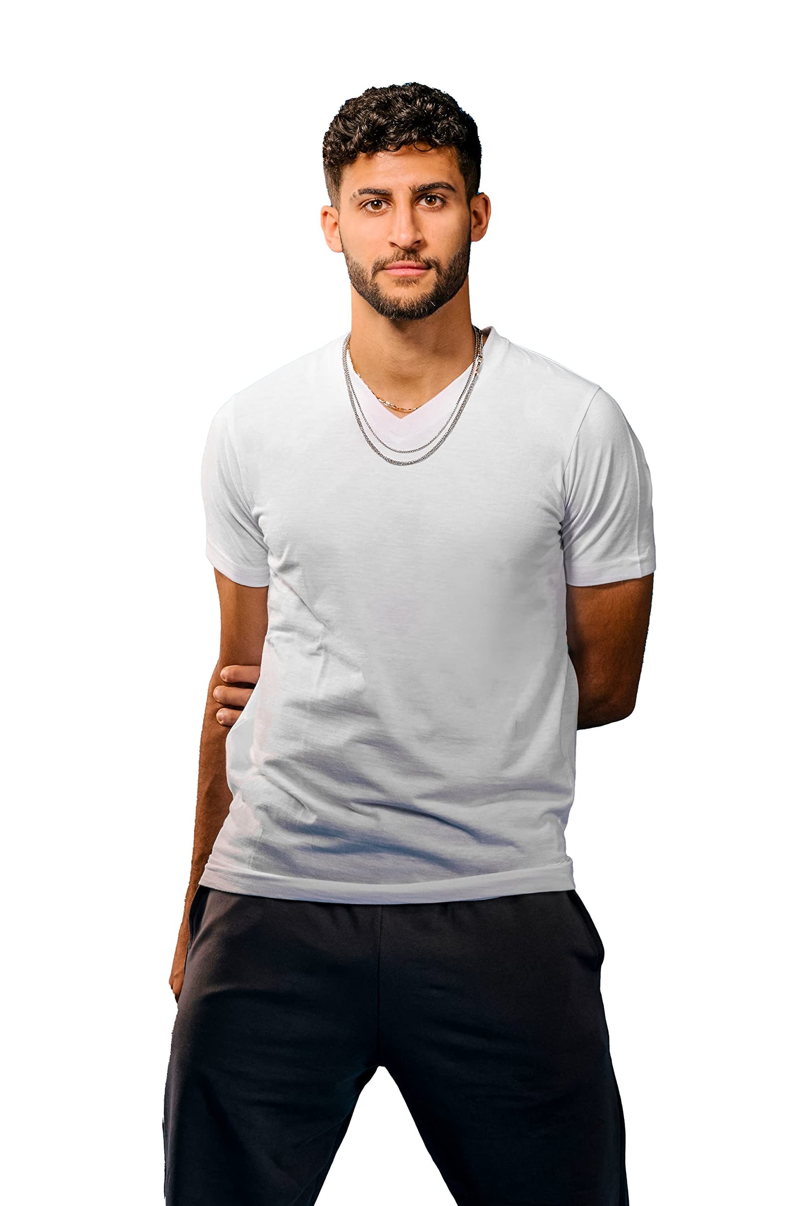 Red Dot Men's 2255RD V-Neck T-Shirt (Pack of 3)