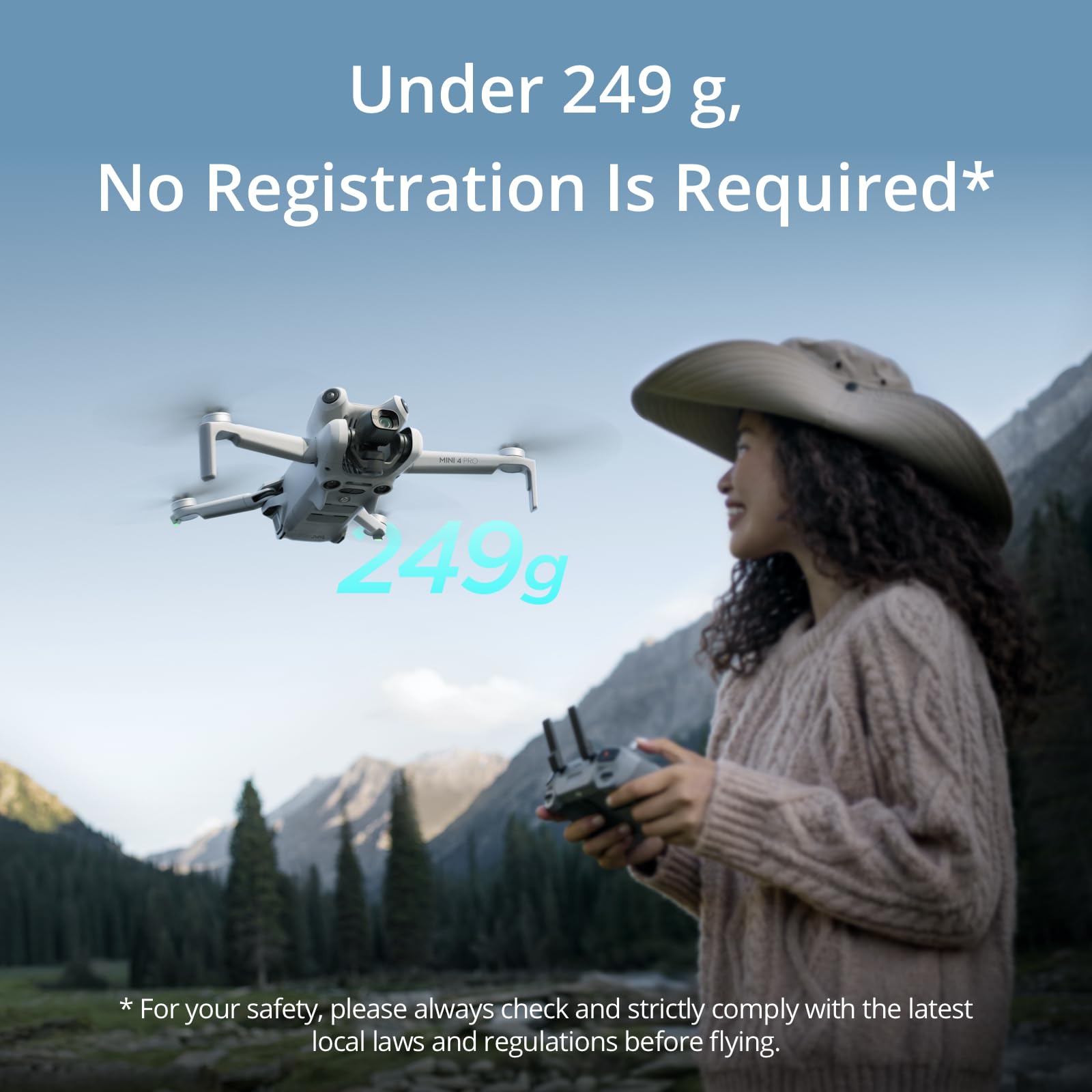 DJI Mini 4 Pro Fly More Combo Plus (DJI RC 2), Folding Mini-Drone 4K HDR Camera, 2 Extra Intelligent Batteries Plus for 45-Min Flight Time, MOIAT Certified - UAE Version