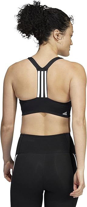 adidas Women PWI MS BLACK/WHITE HE9063 TRAINING BRA for Women Sports Bra