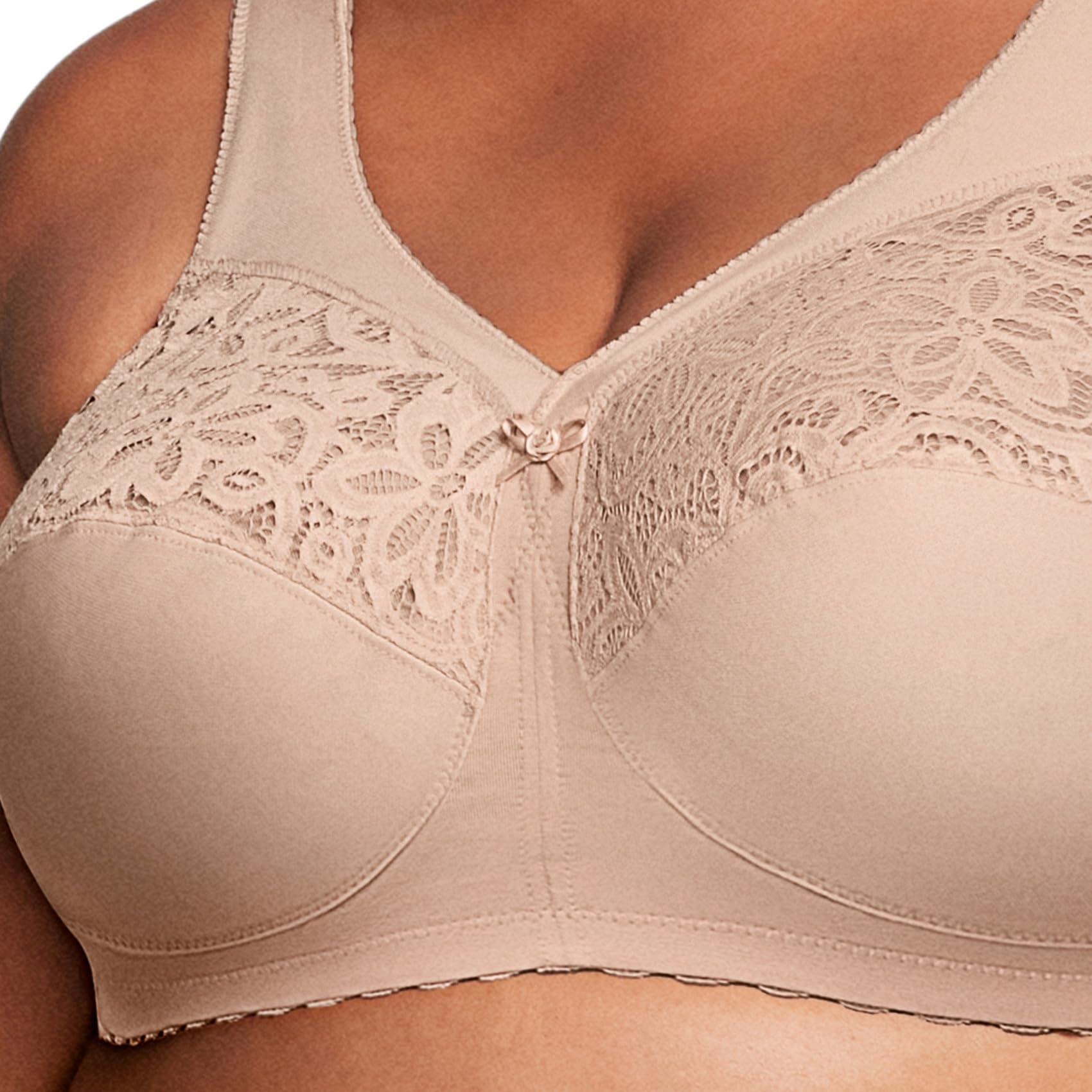 Glamorise womens Magiclift Cotton Support Bra Wirefree #1001 Full Coverage Bra (pack of 1)