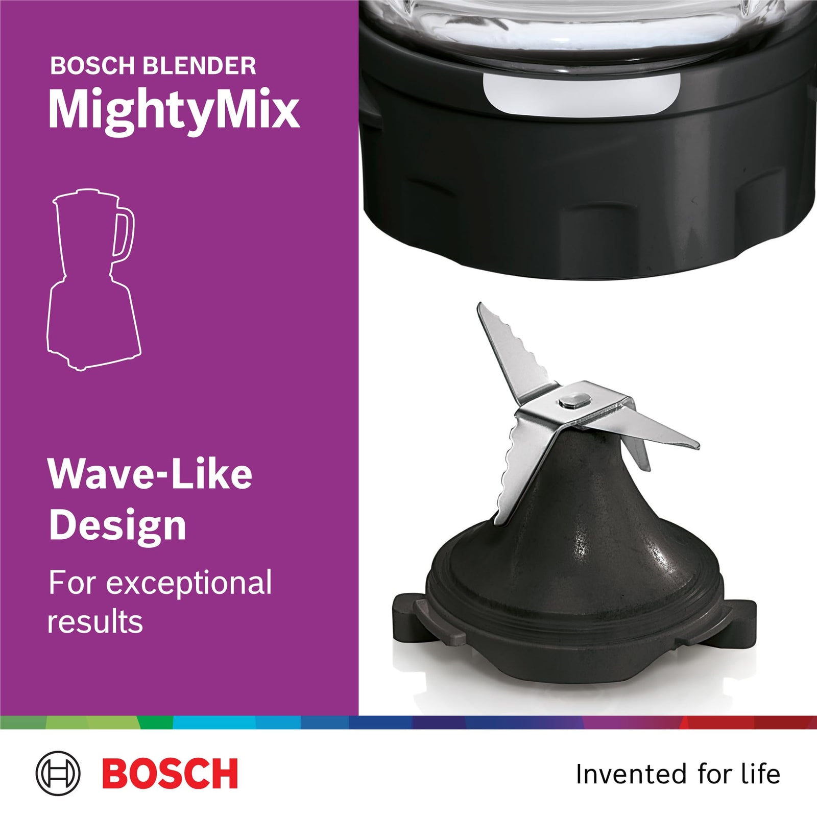 Bosch Blender 600 W Stirring Machine, 1500 ml Food Capacity, with Smoothie Filter and Grinder, German Engineering, Mightymixx