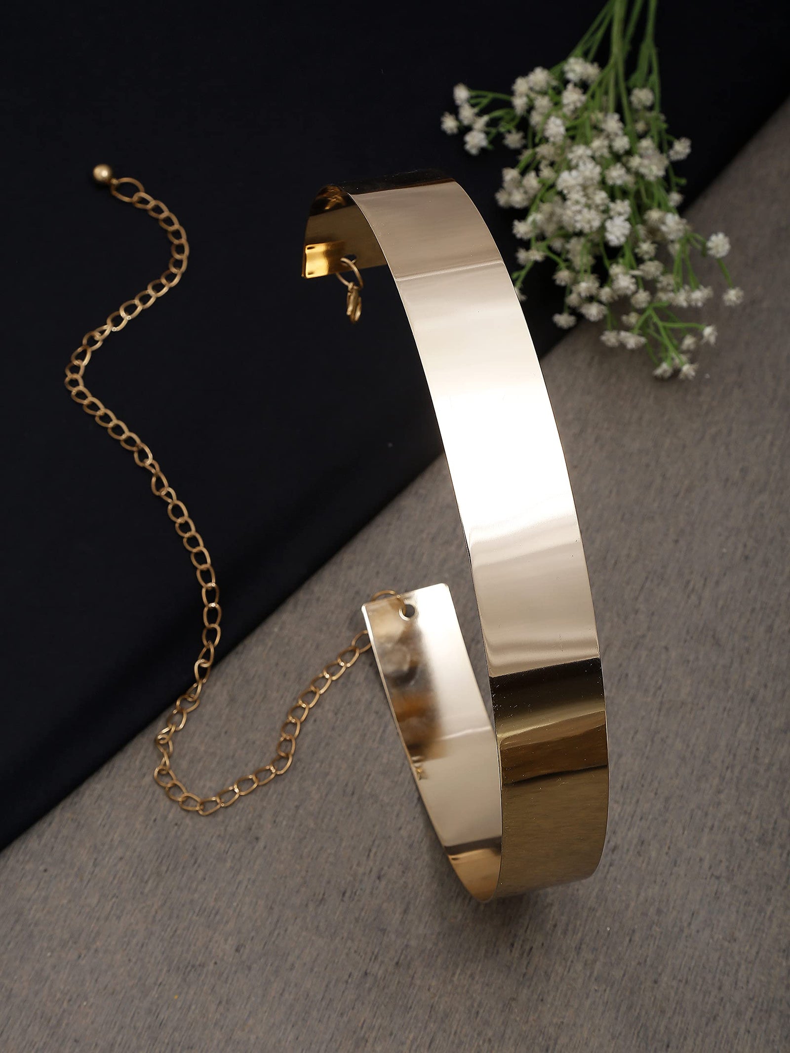 YouBella Celebrity Inspired Jewellery Adjustable Kamarband Wasist Belt Gold Plated Belly Chain for Women (Golden) (YB_Belt_1)