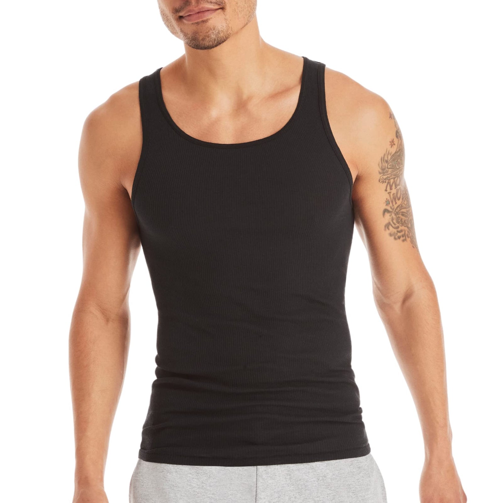 Hanes للرجال Hanes قميص داخلي بدون علامة مريح وملون Comfortsoft، عبوة من 6 قطع (عبوة من 6) M