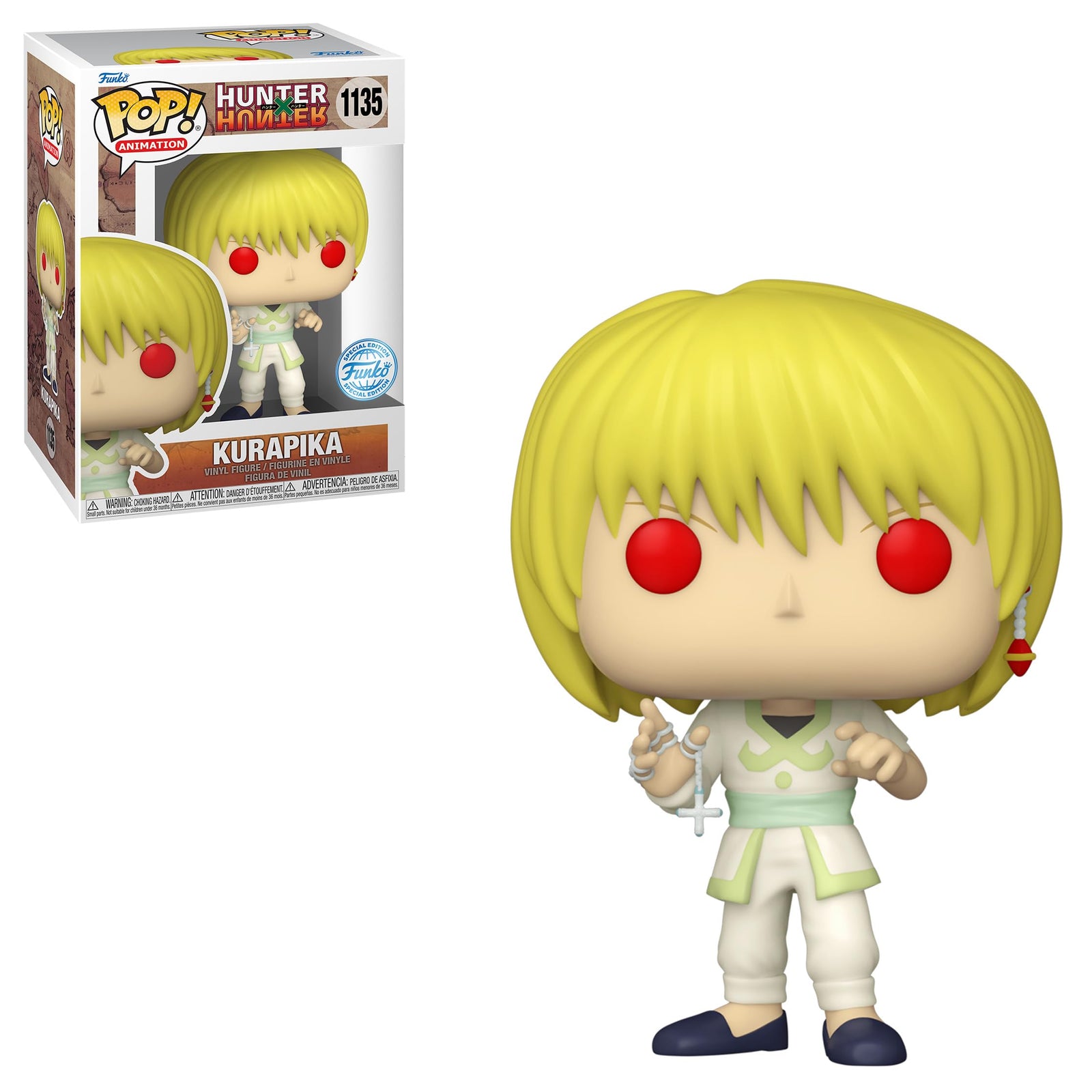 Funko Pop! Animation: Hunter x Hunter - Kurapika w/Chain (Exc), Collectible Vinyl Figure - 63217