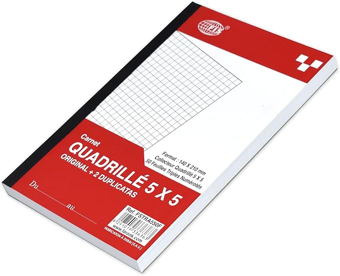 FIS FSTRA550F French Triplicate Book, A5 Size