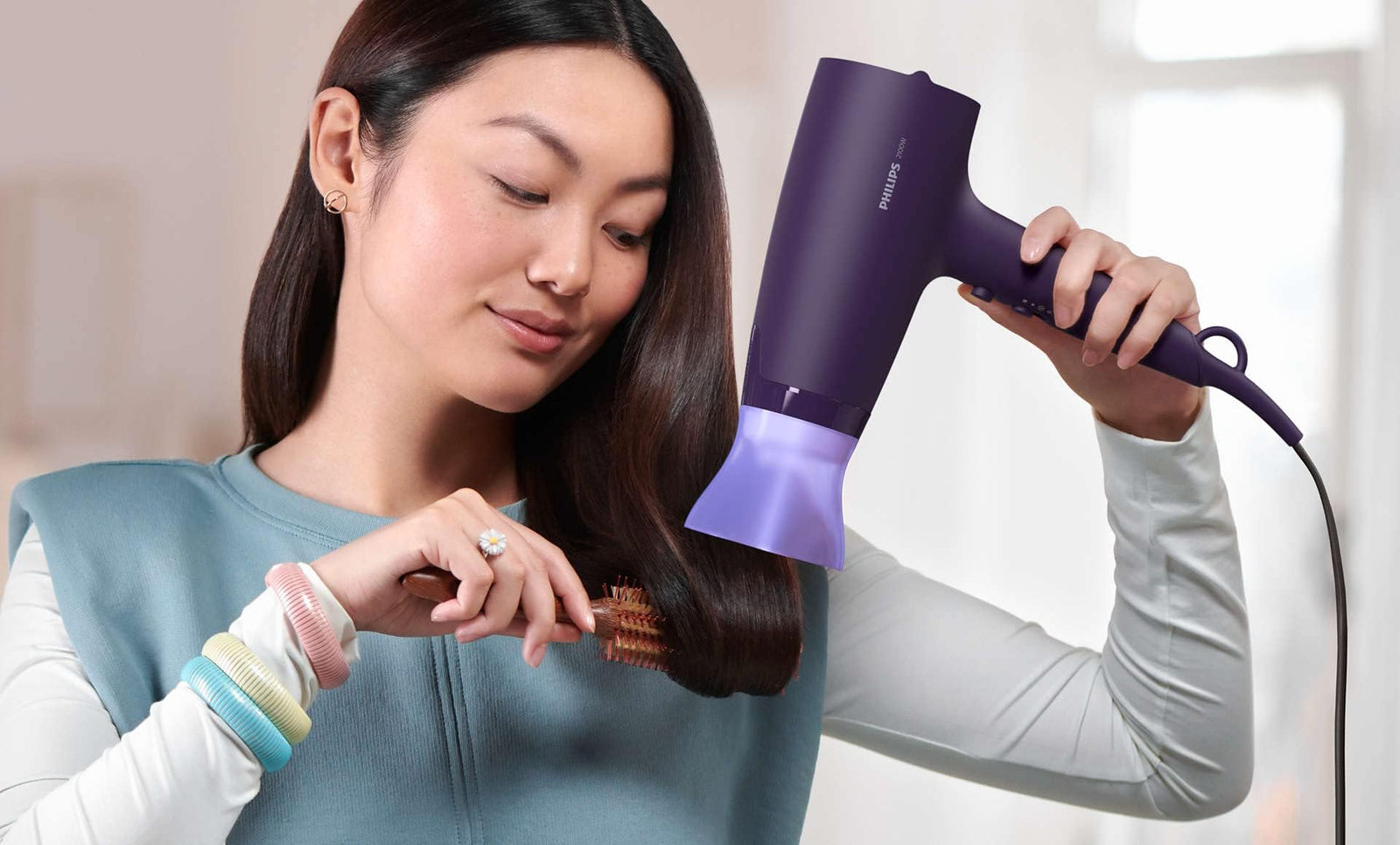 Philips 3000 Hair Dryer - Purple, BHD340