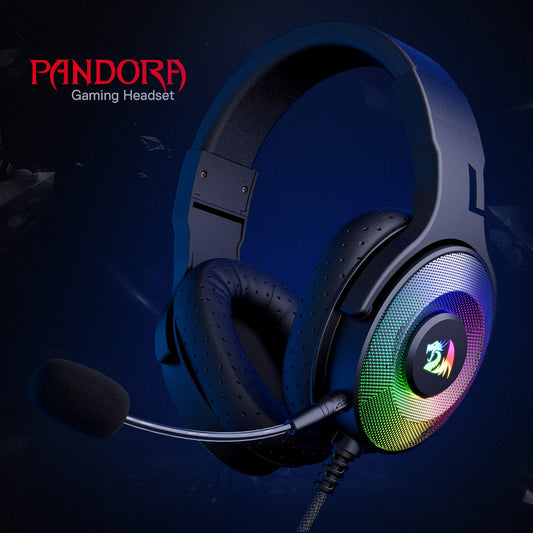 Redragon H350 Pandora RGB Wired Gaming Headset, Dynamic RGB Backlight - Stereo Surround-Sound