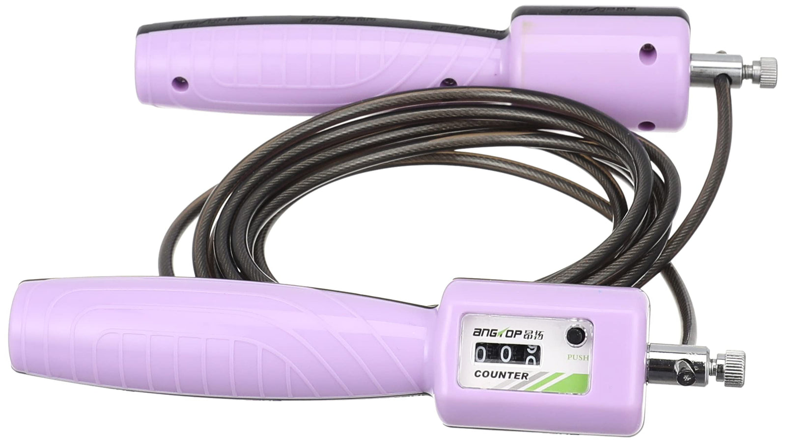 ANGTOP AT0526 Steel Wire Jump Rope with Counter - Purple