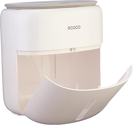 Ecoco e2012 waterproof wall mount toilet paper holder toilet paper - white grey