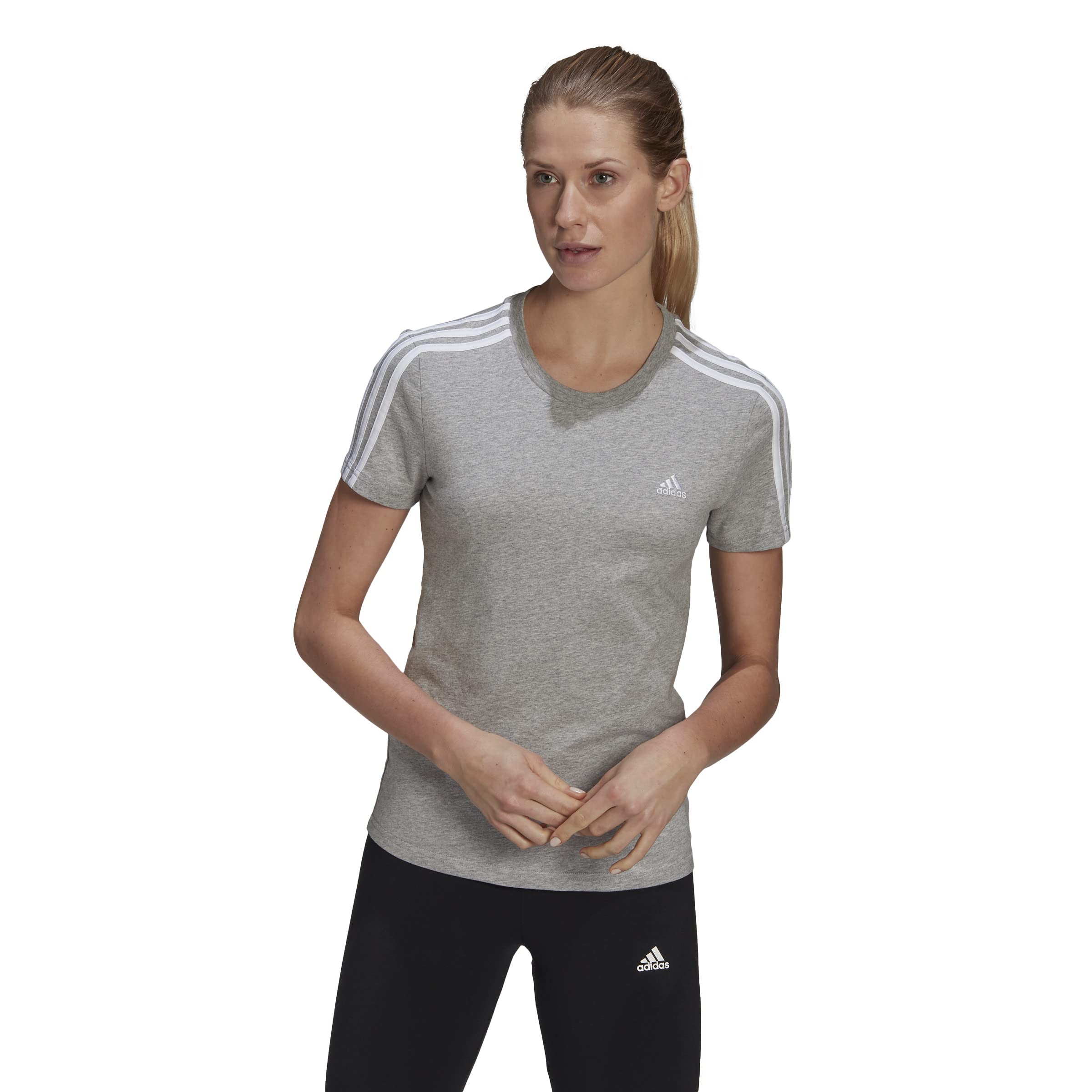 adidas womens ESSENTIALS SLIM  T-SHIRTS