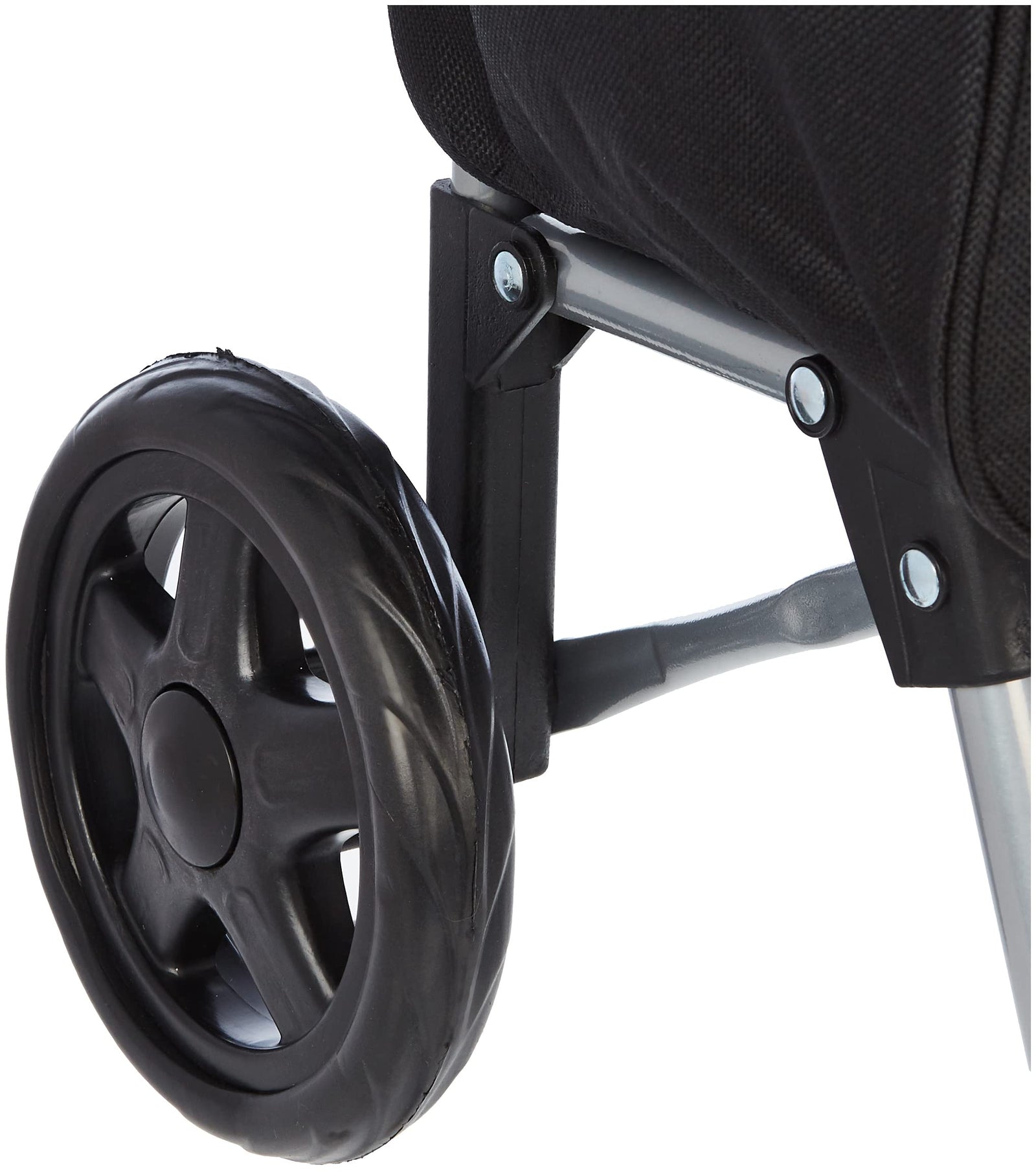 feelings Folding Essential Shopping Trolley | Fabric Luggage Bag with Wheels | Shopping Cart | Shopping Trolley with Wheels | Portable Trolley | Foldable Shopping Bag, Black