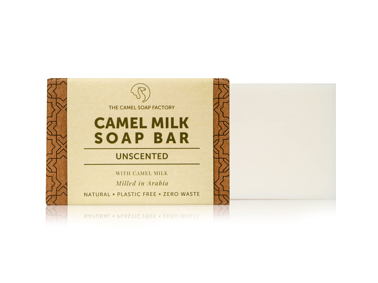 The Camel Soap Factory Camel Soap Factory Natural Soap, SADU Natural Collection, 140g Triple-Milled Everyday Paraben-Free Soap Bar With Fresh Camel Milk, Unscented