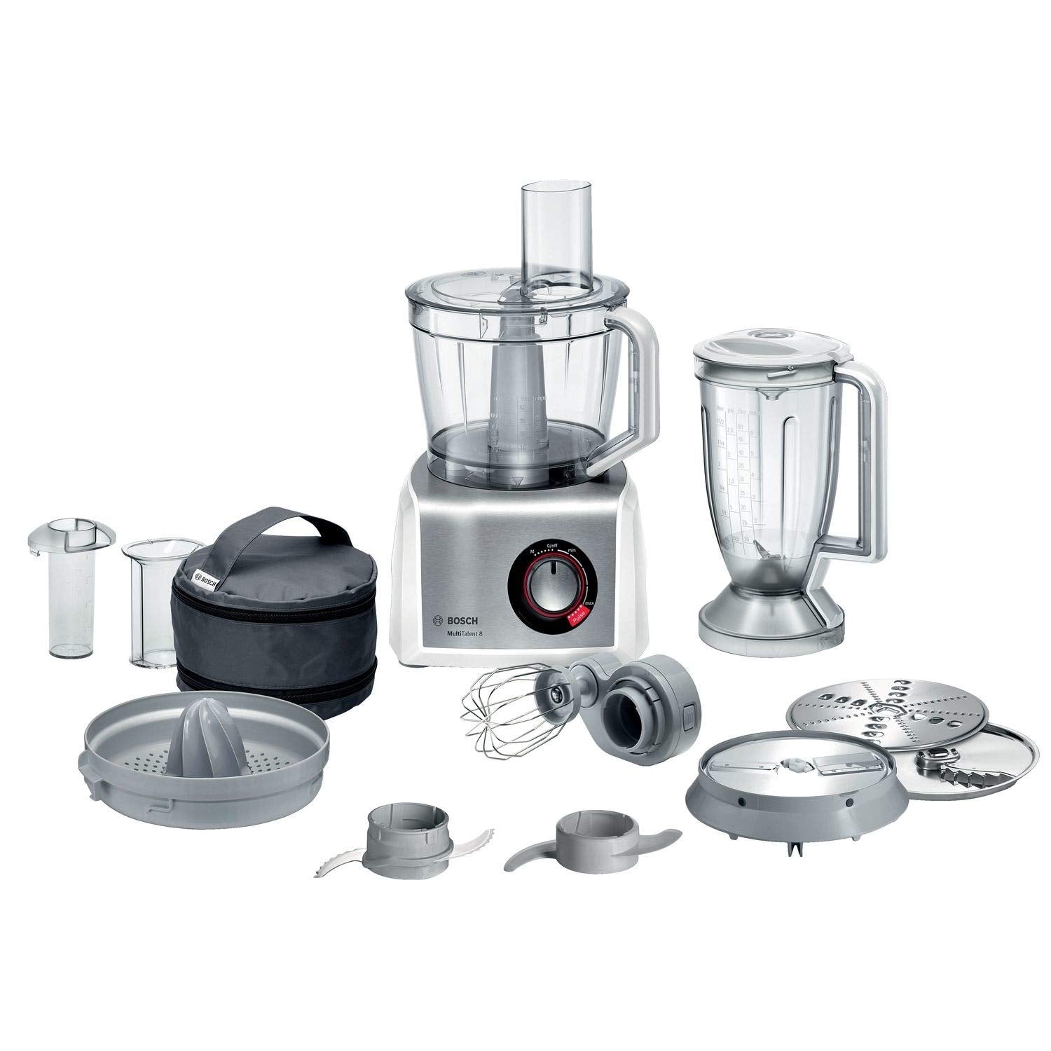 Bosch Food Processor MC812S734G Multi-Talent 8, 1200W, XXL Bowl with 3.9L capacity, Brushed Stainless Steel