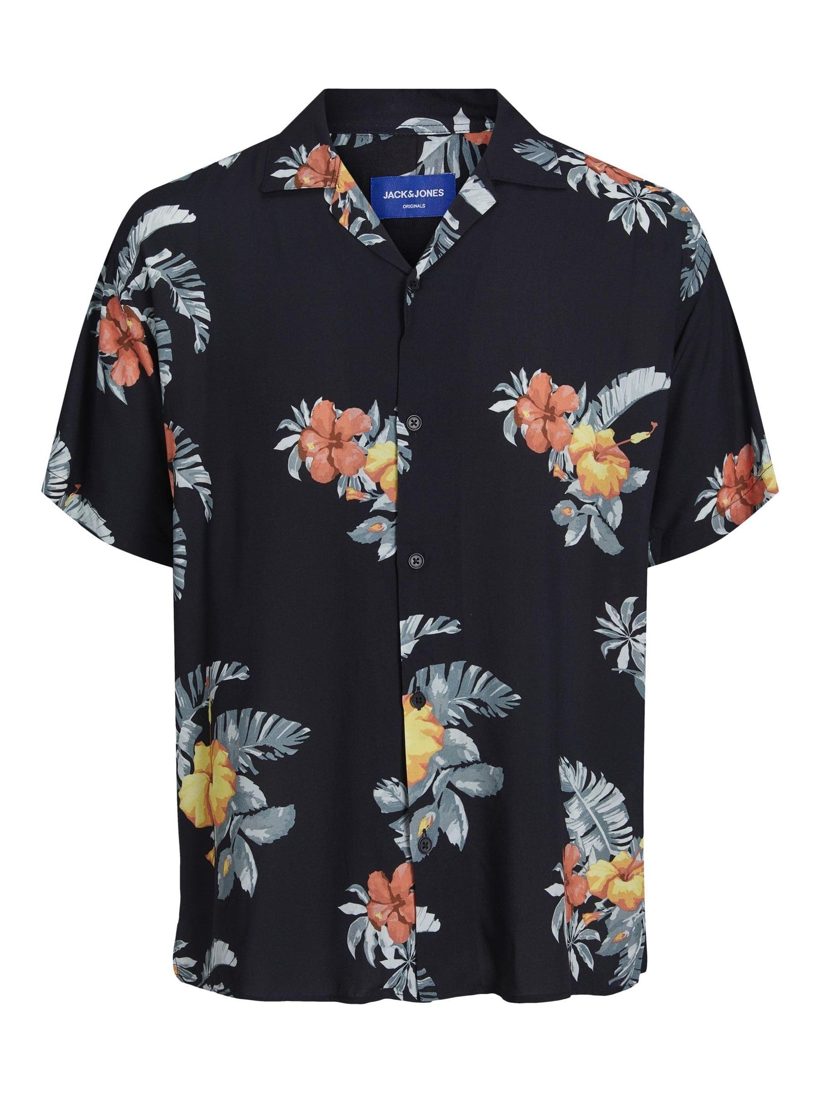 Jack & Jones Men's Luke Flores Resort Short-Sleeves Shirt