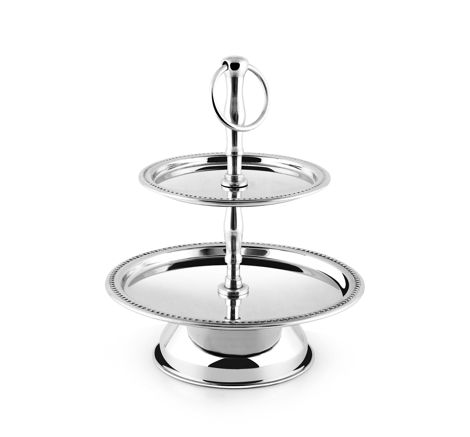BLACKSTONE Stainless Steel Tray Dessert Stand Pastry Stand Cake Stand Serving Platter Serving Plate Tray (2 TIER)