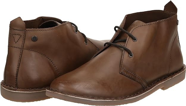 Jack & Jones JFWBRAVO Leather Desert Men's Boots – Brown