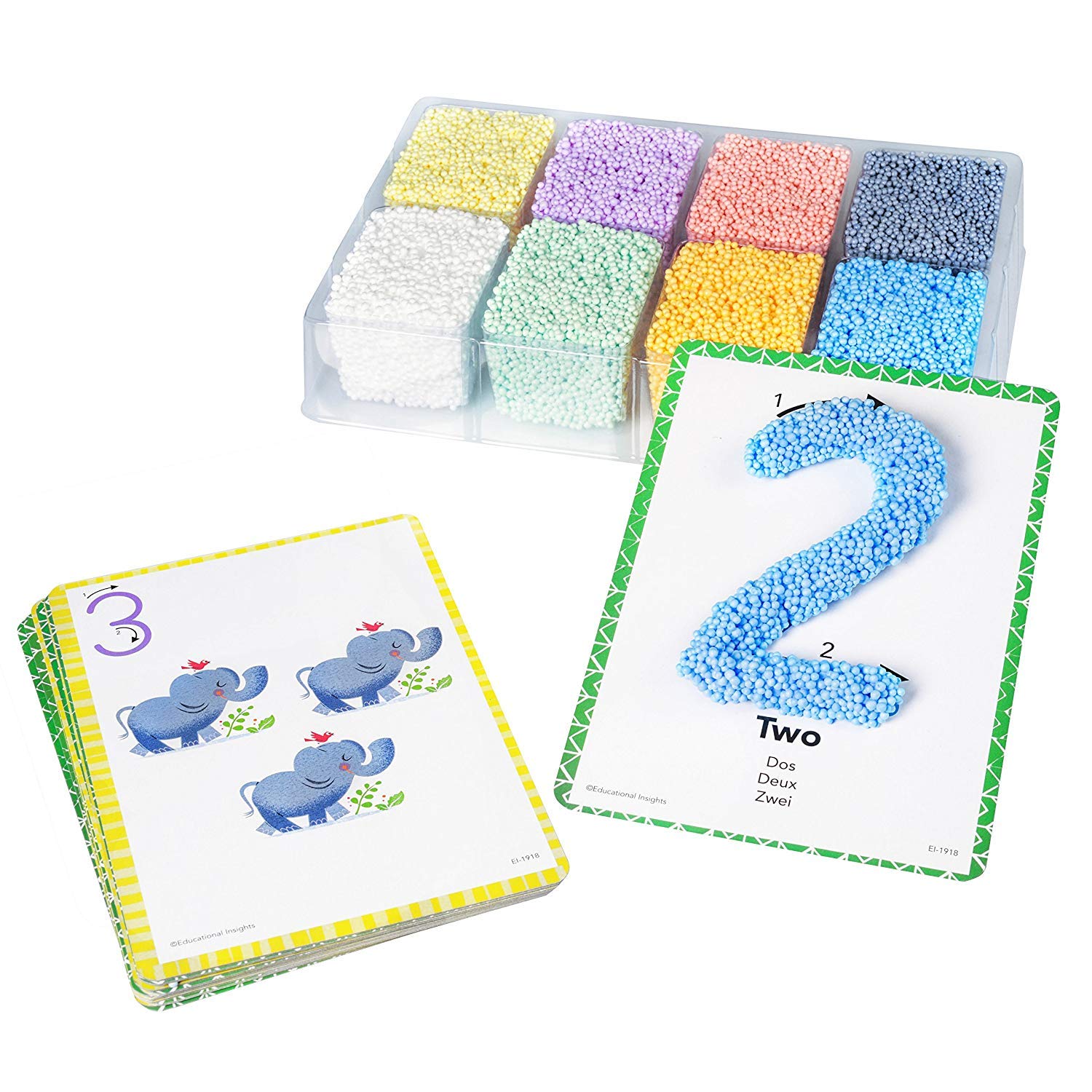 Educational Insights Playfoam Shape & Learn Numbers Set: Non-Toxic, Never Dries Out - Preschoolers Practice Numbers Recognition & Formation - Perfect For Ages 3 And Up