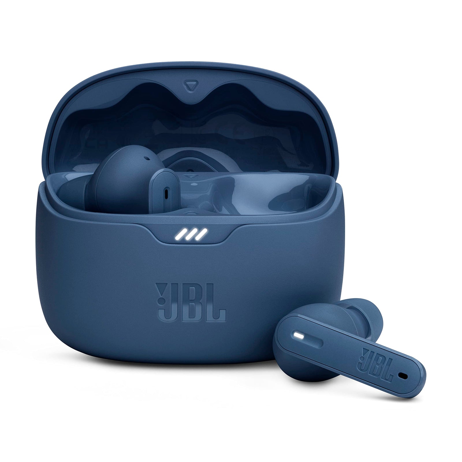 JBL Tune Beam True Wireless Noise Cancelling Earbuds, Pure Bass Sound, Bluetooth 5.3, Smart Ambient, 4-Mics Technology, VoiceAware, 48H Battery, Water and Dust Resistant - Blue, JBLTBEAMBLU