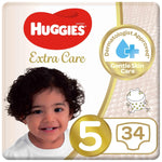 Huggies Extra Care, Size 5, 12 -22 kg, Value Pack, 34 Diapers