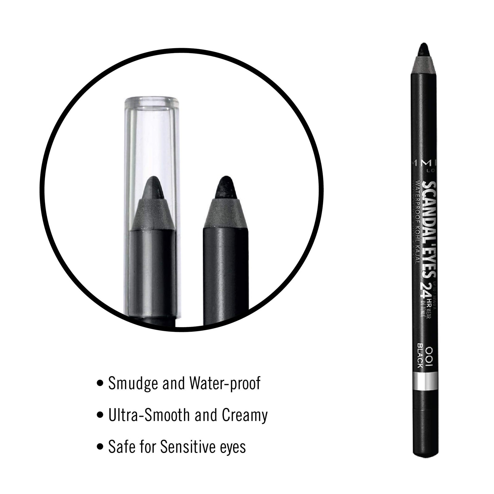 Rimmel London, Scandaleyes Waterproof Kohl Kajal Liner - A dark green shade with shimmer - 06 green, 1.3 g (0.04 oz)