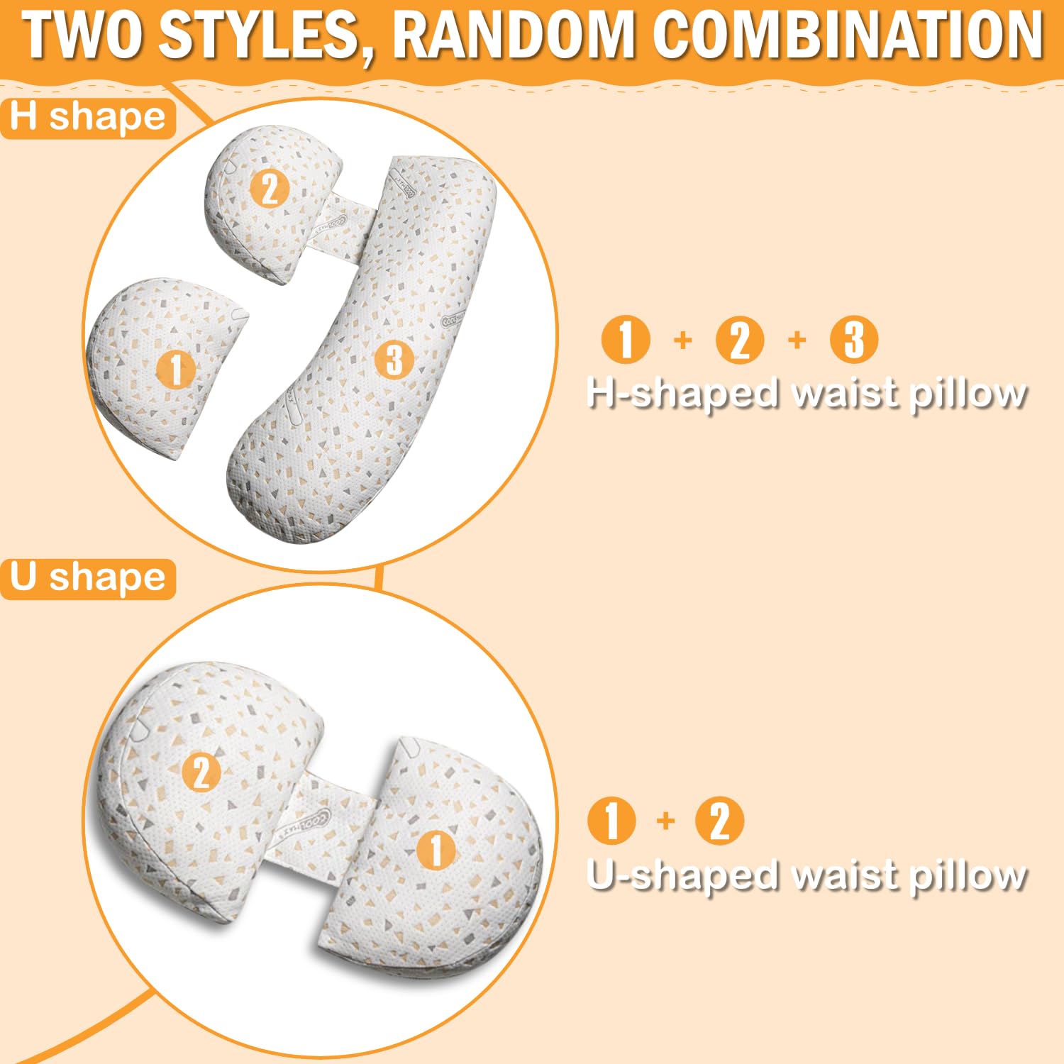 Bolloco Pregnancy Pillow, Baby Bub Maternity Pillow Support for Sleeping Pregnancy Pillow for HIPS, Backs, Legs, Maternity Pillow with Detachable and Adjustable Pillow Cover