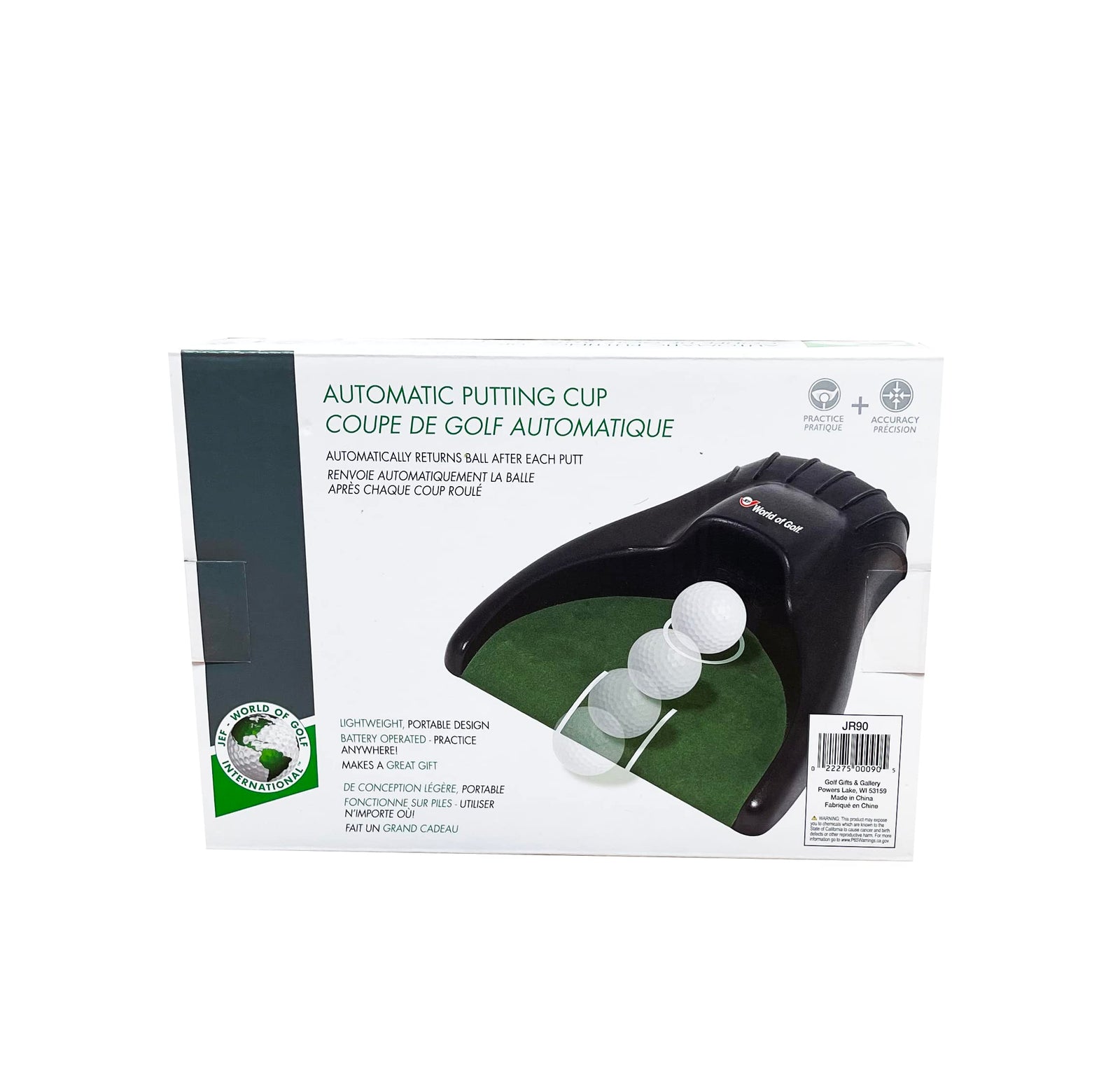 Jef World Of Golf Automatic Putting Cup, Black